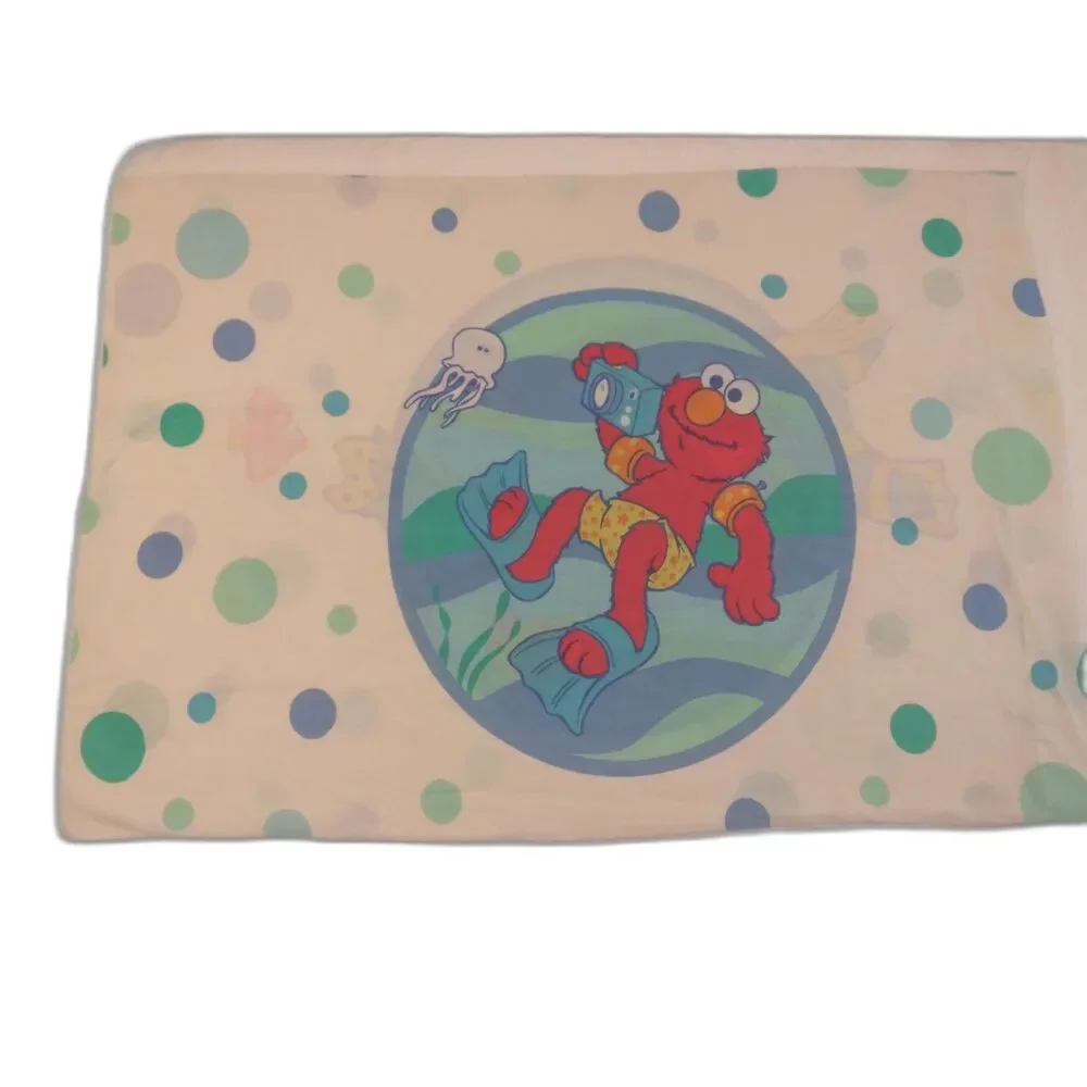 Vintage Pillow Case Elmo Cookie Monster Sesame Street USA